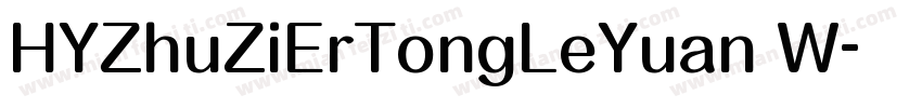 HYZhuZiErTongLeYuan W字体转换